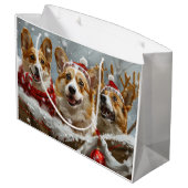 Corgi Hond Kerstfeest Groot Cadeauzakje (Achterkant Gekanteld)