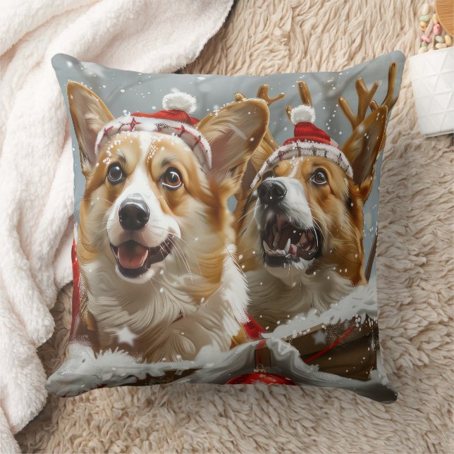 Corgi Hond Kerstfeest Kussen (Deken)