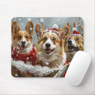 Corgi Hond Kerstfeest Muismat