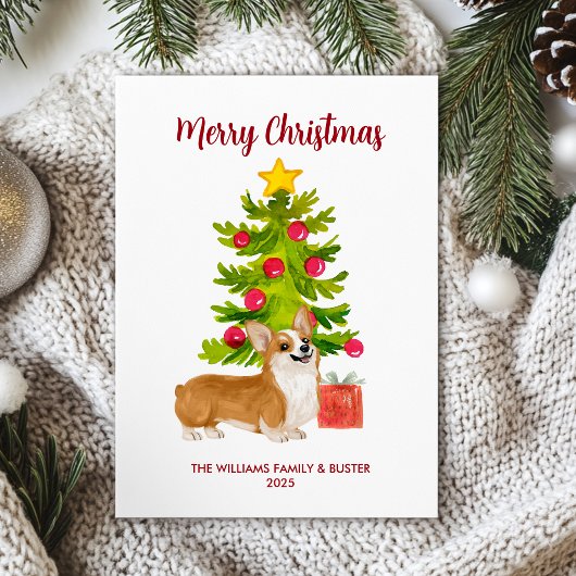 Corgi Hond Kerstkaart
