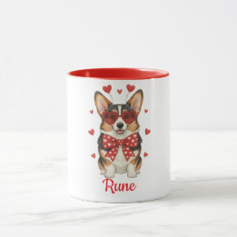 Corgi hond koffiemok gelukkige Valentijnsdag 2026 Mok