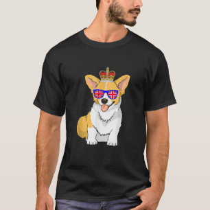 Corgi Hond Koningin Elizabeth II Zonnebril Brits C T-shirt