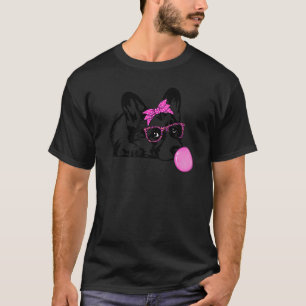 Corgi hond met kauwgom sjaal bril t-shirt