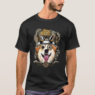 Corgi Hond Middeleeuwse Victoriaanse Gotische Stea T-shirt