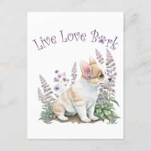 Corgi-hond Moeder Bloem Briefkaart