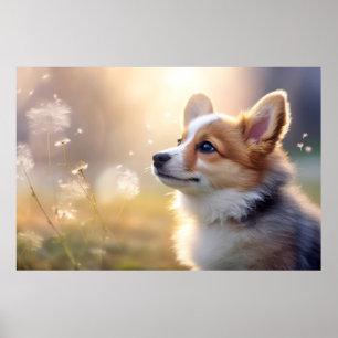 Corgi Hond Pet Dier Rustig Vreedzaam Poster