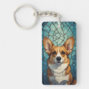 Corgi Hond Portret Voor Hondenliefhebbers Sleutelhanger