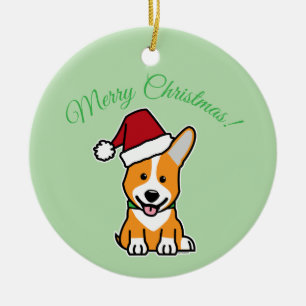 Corgi hond puppy schattig Pembroke Welsh Kerstmis Keramisch Ornament