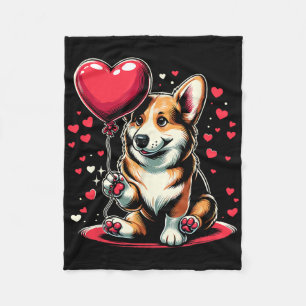 Corgi-hond Valentijnsdag-hondeneigenaar Valentijn Fleece Deken