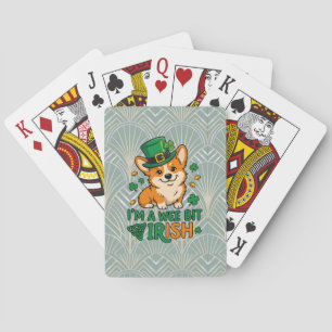 Corgi-hond "Wee Bit Irish" Grappig St. Patrick's D Pokerkaarten