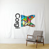 Corgi Hondeneigenaar Pembroke Welsh Corgi Mannen V Wandkleed (In Situ (horizontaal))