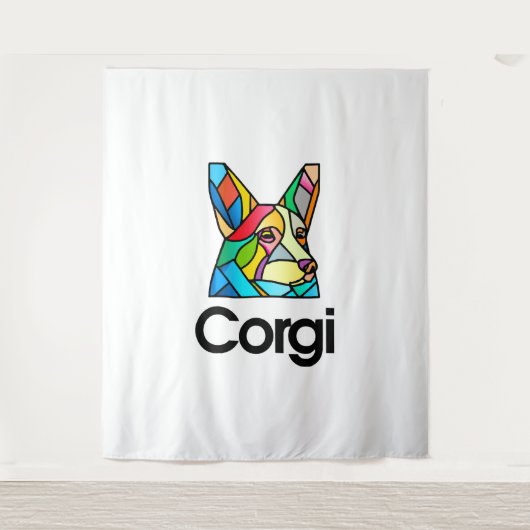 Corgi Hondeneigenaar Pembroke Welsh Corgi Mannen V Wandkleed (Voorkant)