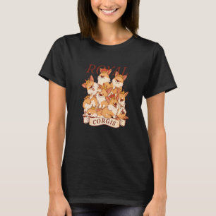 Corgi-hondenfamilie Schattige speelse puppy Konink T-shirt