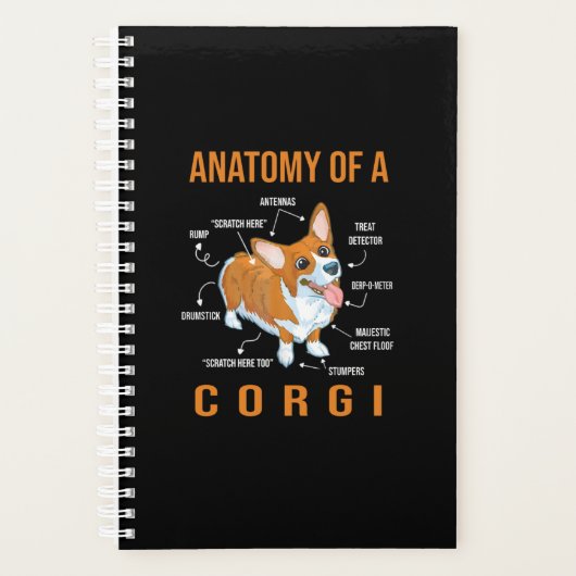 corgi hondenliefhebber grappig  planner (Voorkant)