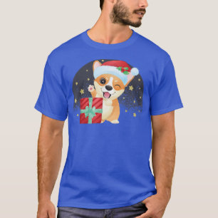 Corgi Hondenliefhebber T Corgi Santa Kerstboom Lig T-shirt