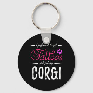 Corgi Hondenliefhebber Tattoo Funny Dog Mom Gift I Sleutelhanger