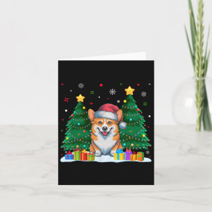 Corgi Hondenliefhebbers Santa Hat Lelijke Kersttru Kaart