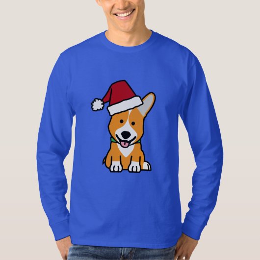 Corgi-hondenpuppy Pembroke Welsh Kerstkerstkerstke T-shirt (Voorkant)