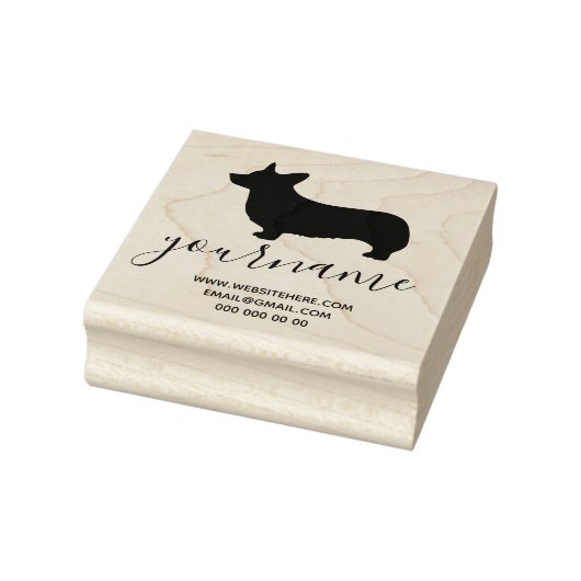 Corgi-hondenras Canine Kennel Rubberstempel (Stempel)