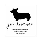 Corgi-hondenras Canine Kennel Rubberstempel (Afrduk)