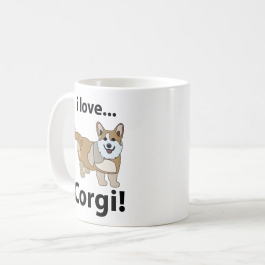 Corgi I Love Corgi Coffee Mug (Devant gauche)