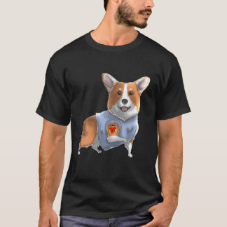 Corgi Ik hou van mama Tattoo Hond Grappig Moederda T-shirt