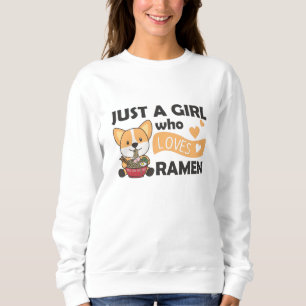 Corgi ik hou van Ramen Sweet Kawaii Noodle Trui