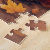 Corgi in de herfst verlaat Thanksgiving kunst Legpuzzel (Zijkant)