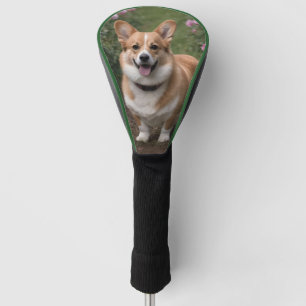 Corgi in de roze rozen, golfheadcover