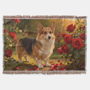 Corgi in de Rozen V Deken