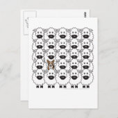 Corgi in de schapen briefkaart (Voorkant / Achterkant)