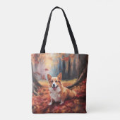 Corgi in herfstbladeren Herfst Inspire Draagtas (Achterkant)