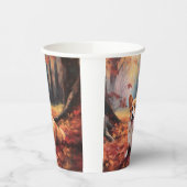 Corgi in herfstbladeren Herfst Inspire Papieren Bekers (Links)