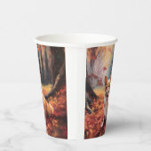 Corgi in herfstbladeren Herfst Inspire Papieren Bekers (Rechts)