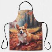 Corgi in herfstbladeren Herfst Inspire Schort (Voorkant)