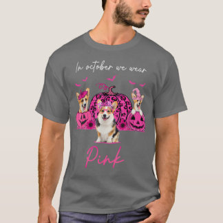 Corgi in oktober Draag roze halloween corgi pomp T-shirt