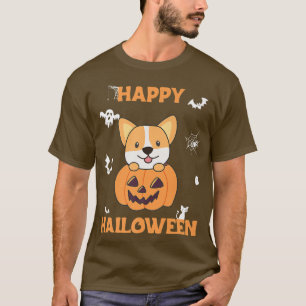 Corgi in Pumpkin Dogs Happy Halloween320 T-shirt