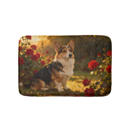 Corgi in the Roses I Badmat