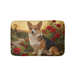 Corgi in the Roses II Badmat