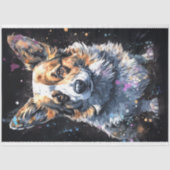 Corgi in Waterverf 3 Decoupage papier (Voorkant)
