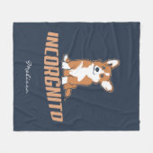 Corgi Incognito Hond Mam Gag Fleece Deken (Voorkant (Horizontaal))