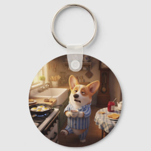 Corgi is geen ochtendmens sleutelhanger