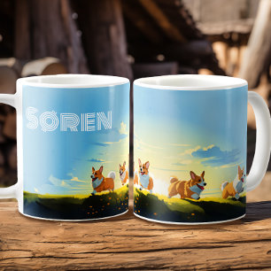 Corgi Joy - Gepersonaliseerd Koffiemok