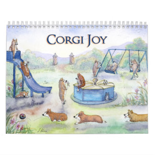 Corgi Joy kalender - corgi honden genieten van het