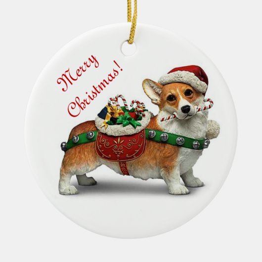 Corgi Keramisch Ornament (Voorkant)