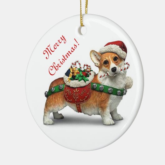 Corgi Keramisch Ornament (Links)