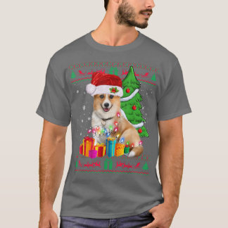 Corgi-kerst met kerstbeker Corgi-kerst T-shirt