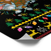 Corgi-kerstakerlichten Poster (Hoek)