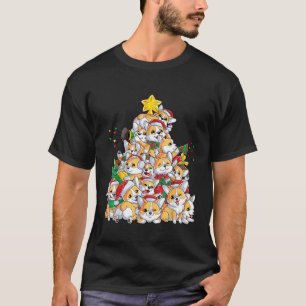 Corgi-kerstboom T-shirt