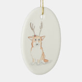 Corgi-kerstboomornament Keramisch Ornament (Rechts)